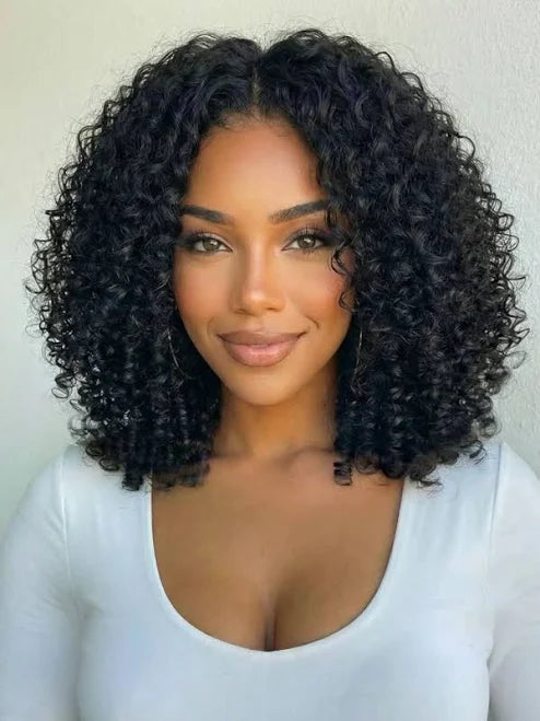 BeuMax Brazilian 13x4 Afro Kinky Curly Lace Front Human Hair Wigs